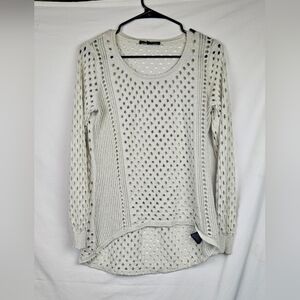 Rock Republic White Metallic Distressed Womens Size Lg Y2k Punk Goth Whimsygoth